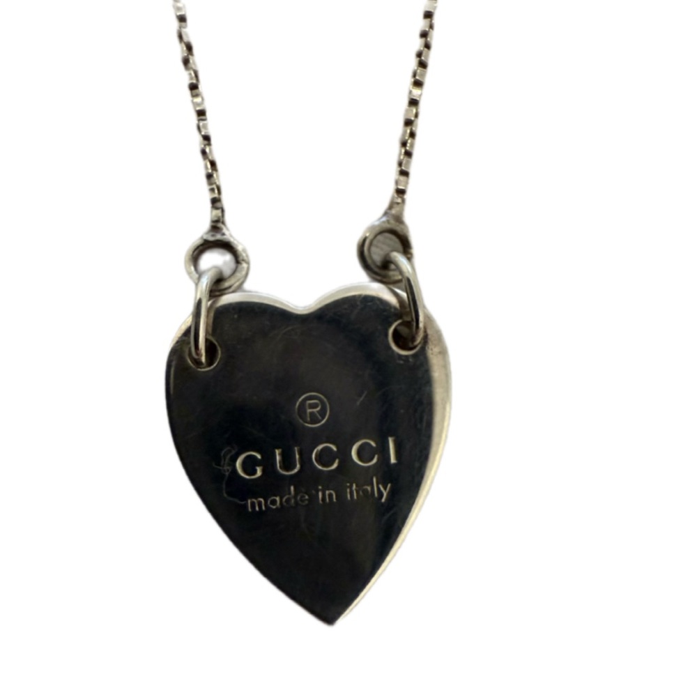 Gucci Silver Heart Necklace